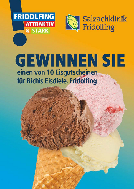 Gewinnspielkarte für einen Eisgutschein